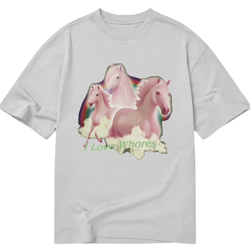Modecanvas I Love Whores DTG Printing Classic T-Shirt-modecanvas