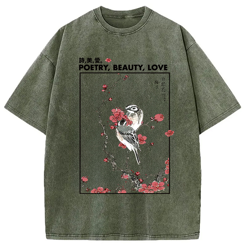 Modecanvas Japanese Ink Painting Washed T-Shirt