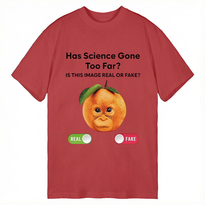 Modecanvas Has Science Gone Too Far Orange Monkey DTG Printing Classic T-Shirt-modecanvas