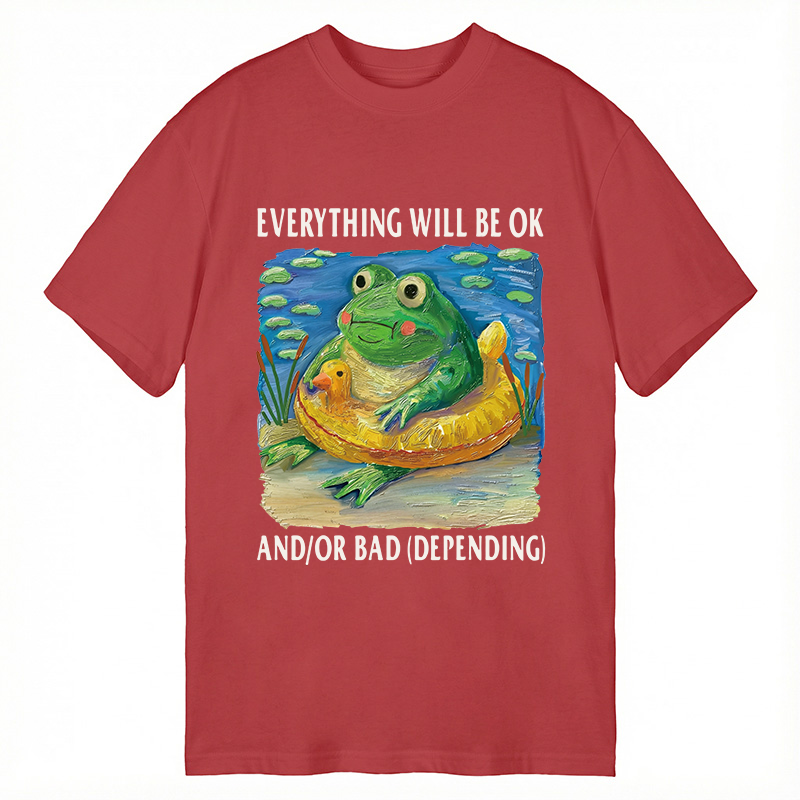 Modecanvas Everythings Ok Frog DTG Printing Classic T-Shirt-modecanvas