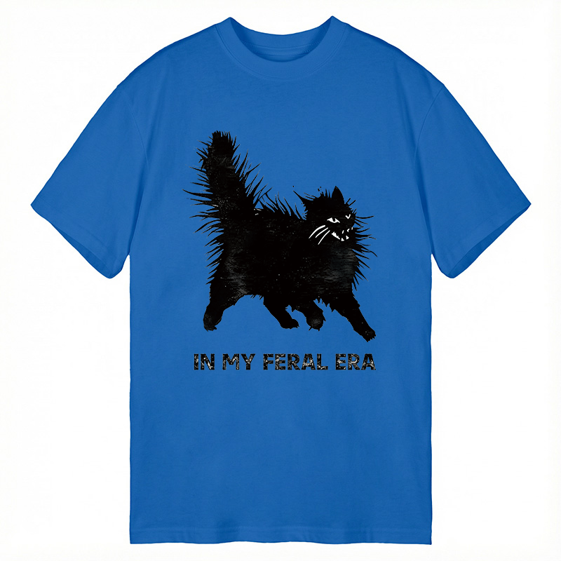 Modecanvas Wild Black Cat DTG Printing Classic T-Shirt-modecanvas