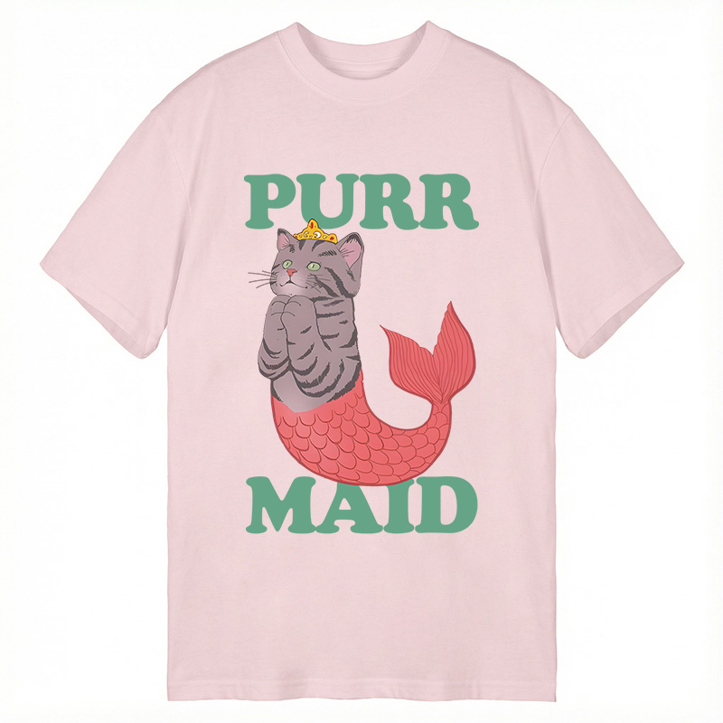 Modecanvas Purr Maid DTG Printing Classic T-Shirt-modecanvas