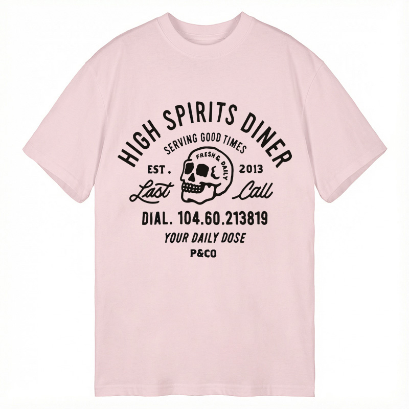 Modecanvas High Spirits Diner DTG Printing Classic T-Shirt-modecanvas