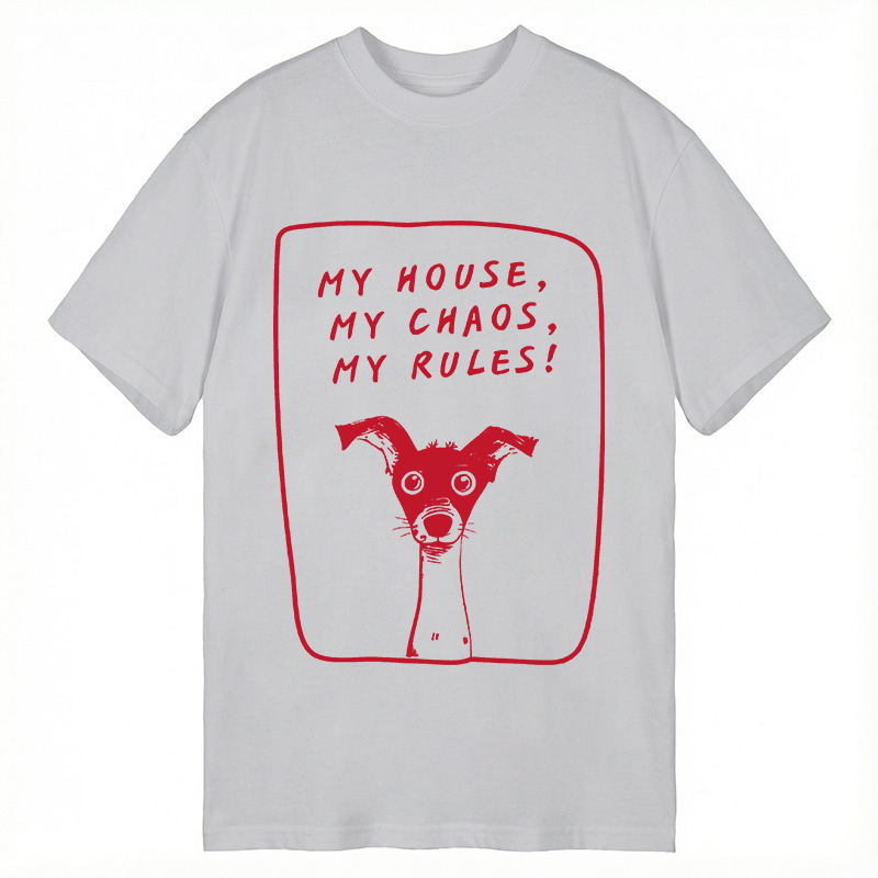 Modecanvas My Rules! Funny Dog DTG Printing Classic T-Shirt-modecanvas