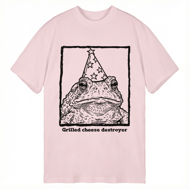 Modecanvas Funny Toad Grilled Cheese DTG Printing Classic T-Shirt-modecanvas
