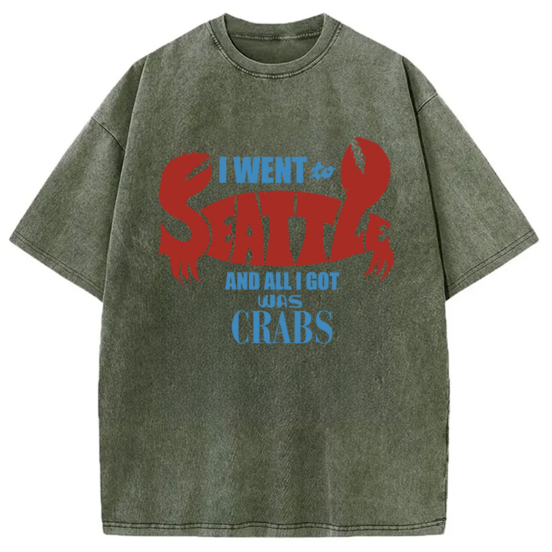 Modecanvas Seattle Crabs DTG Printing Washed T-Shirt