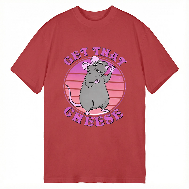 Modecanvas Get That Cheese Funny Rat DTG Printing Classic T-Shirt-modecanvas