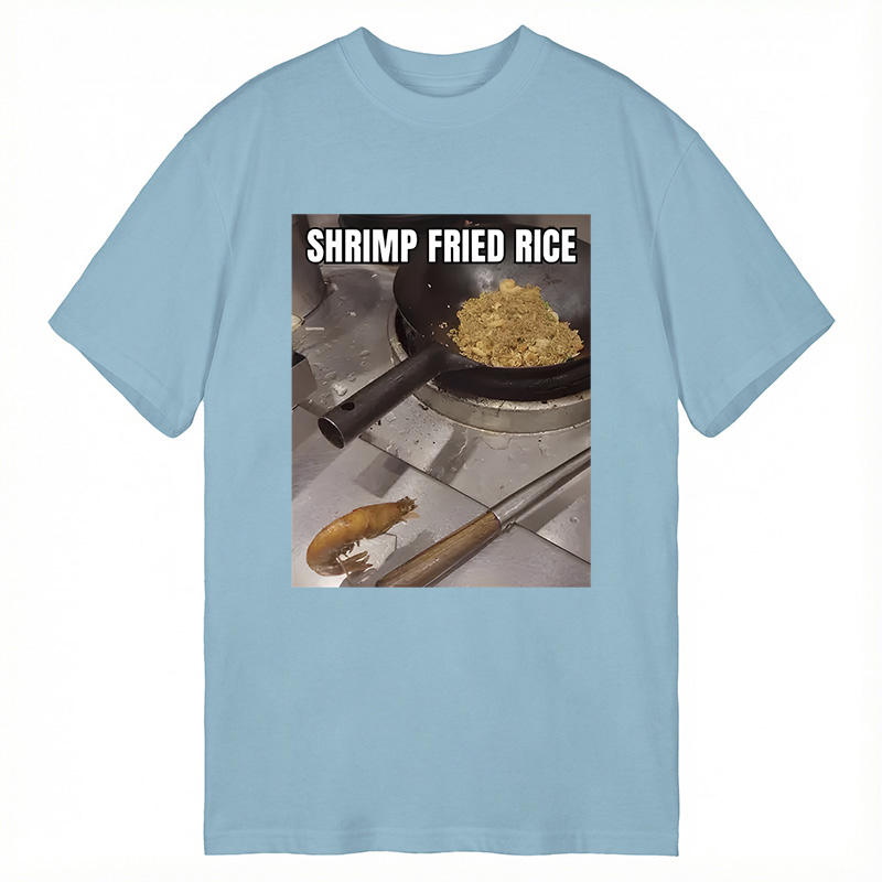 Modecanvas Shrimp Fried Rice Funny DTG Printing Classic T-Shirt-modecanvas
