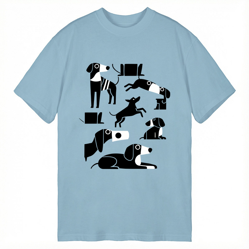 Modecanvas Dachshund Dilemma DTG Printing Classic T-Shirt-modecanvas