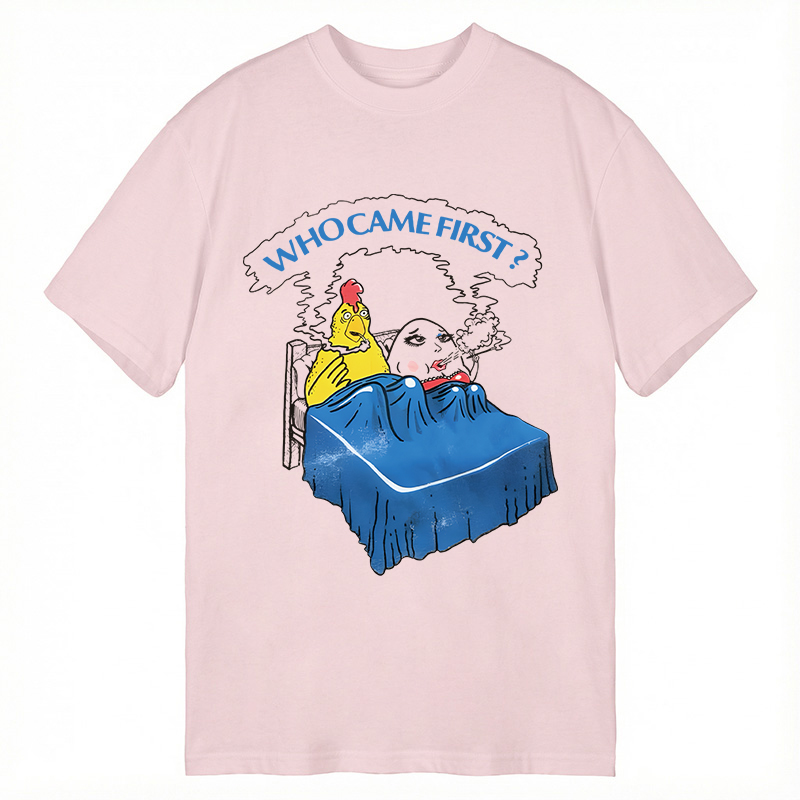 Modecanvas Who Came First DTG Printing Classic T-Shirt-modecanvas