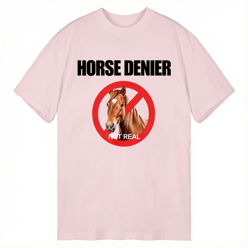 Modecanvas Horse Denier Funny Horses DTG Printing Classic T-Shirt-modecanvas