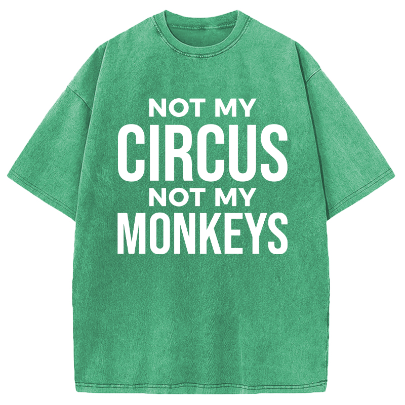 Modecanvas Not My Monkeys DTG Printing Washed T-Shirt