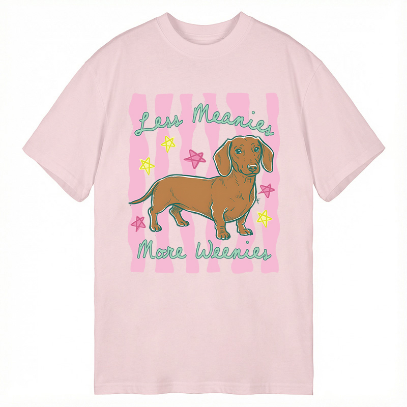 Modecanvas Less Meanies More Weenies DTG Printing Classic T-Shirt-modecanvas