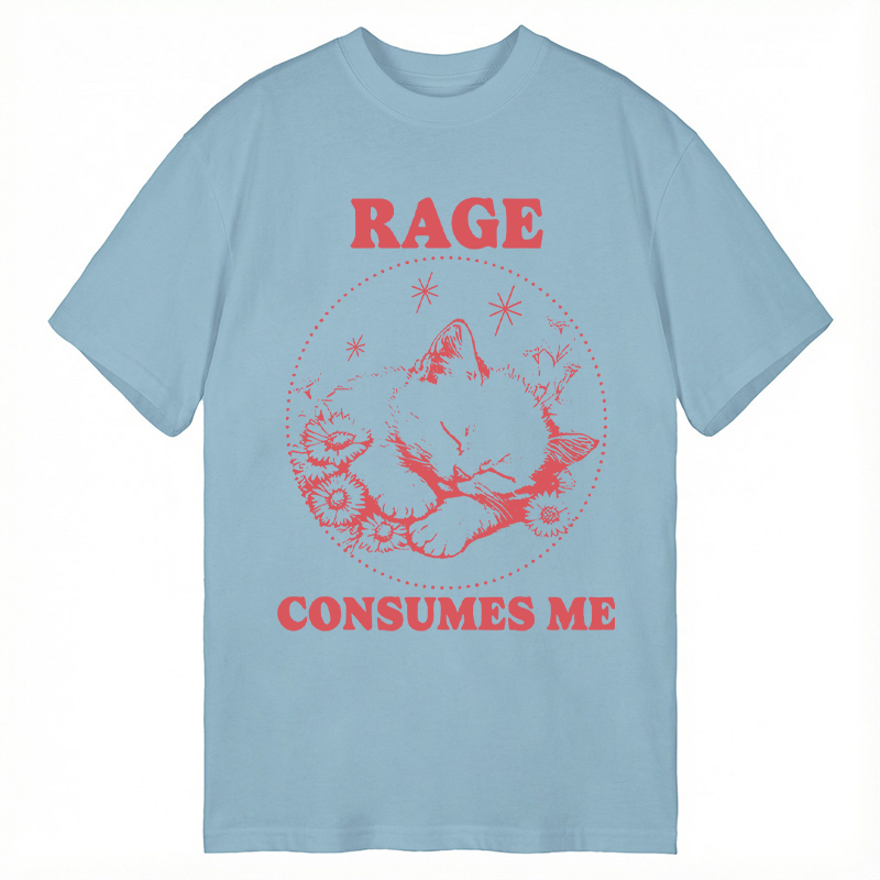 Modecanvas Rage Consumes Me Kitten DTG Printing Classic T-Shirt-modecanvas