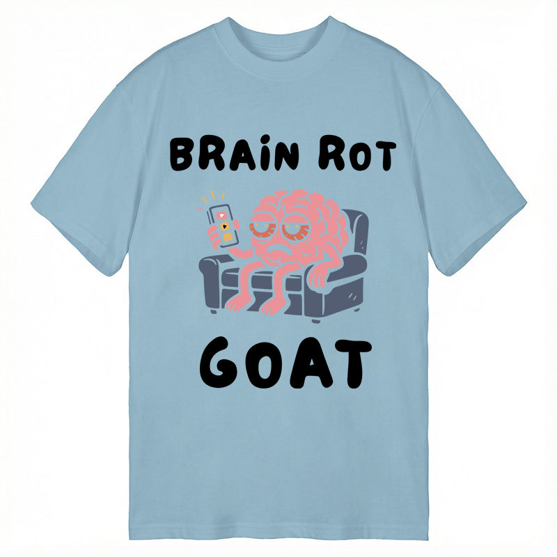 Modecanvas Brain Rot GOAT DTG Printing Classic T-Shirt-modecanvas