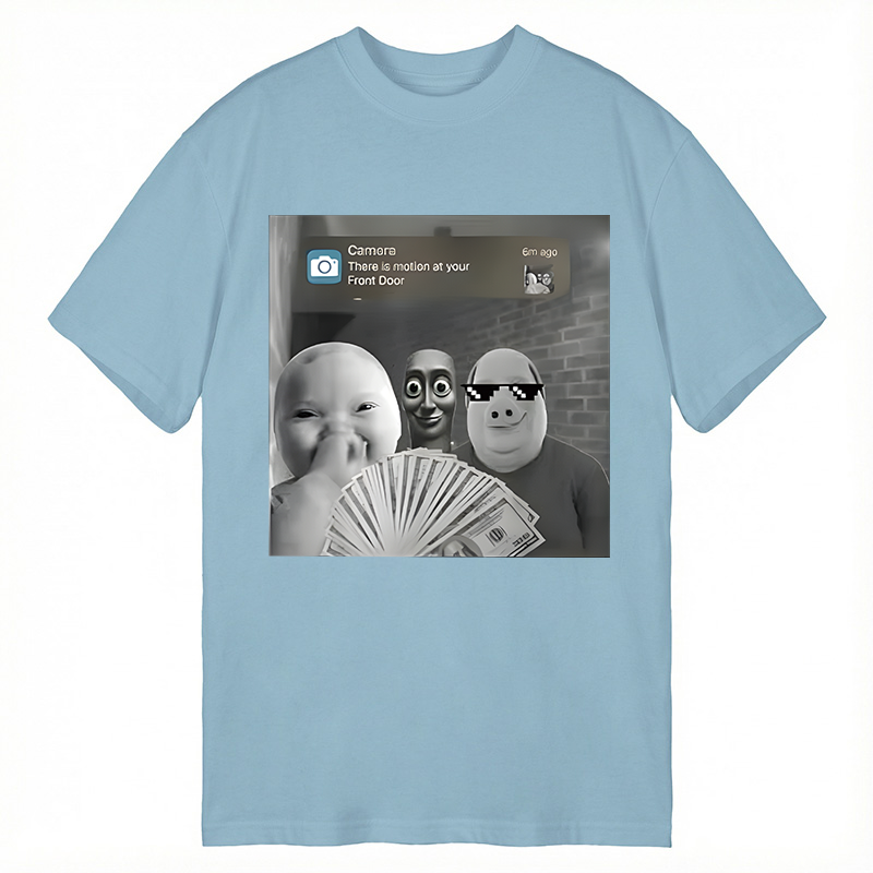 Modecanvas Tung Tung Tung Sahur&John Pork&AI Baby Funny Meme DTG Printing Classic T-Shirt-modecanvas