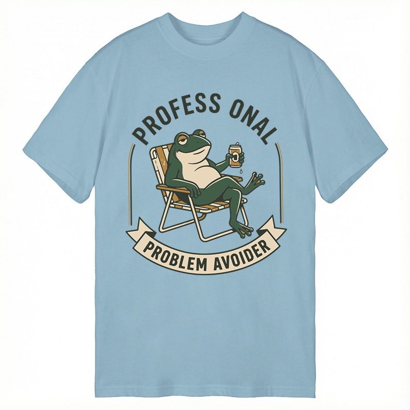 Modecanvas Professional Problem Avoider Frog DTG Printing Classic T-Shirt-modecanvas