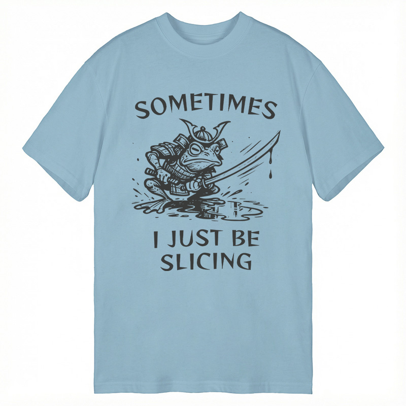 Modecanvas Sometimes I Just Be Slicing Frog DTG Printing Classic T-Shirt-modecanvas