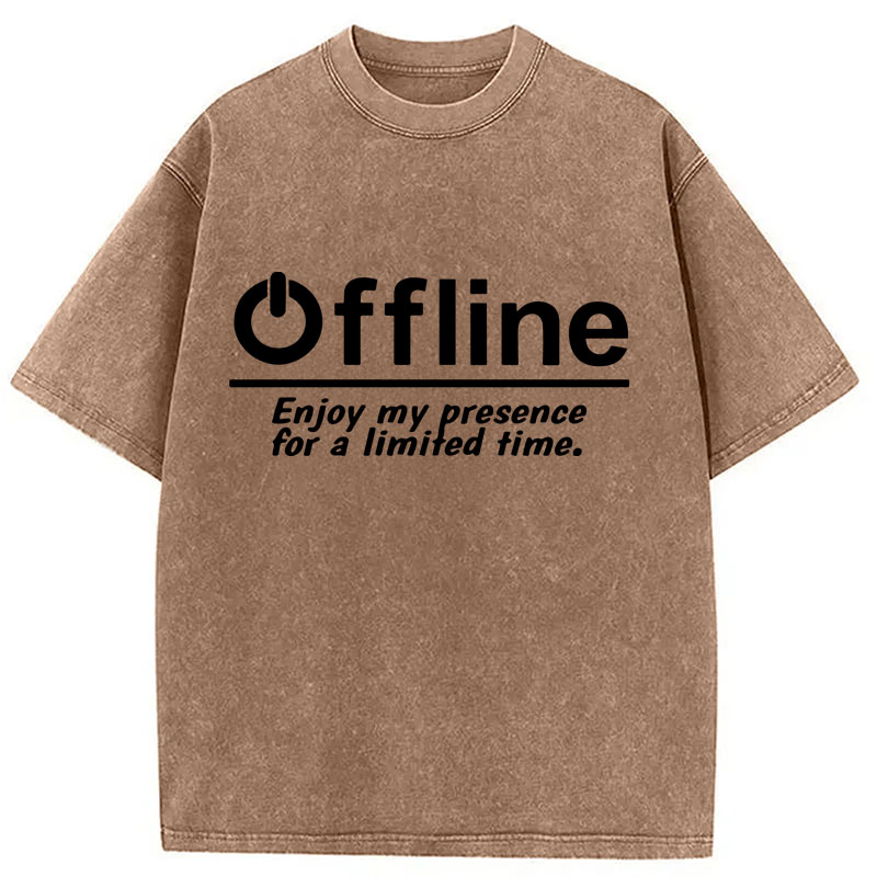 Modecanvas Offline Gamer DTG Printing Washed T-Shirt