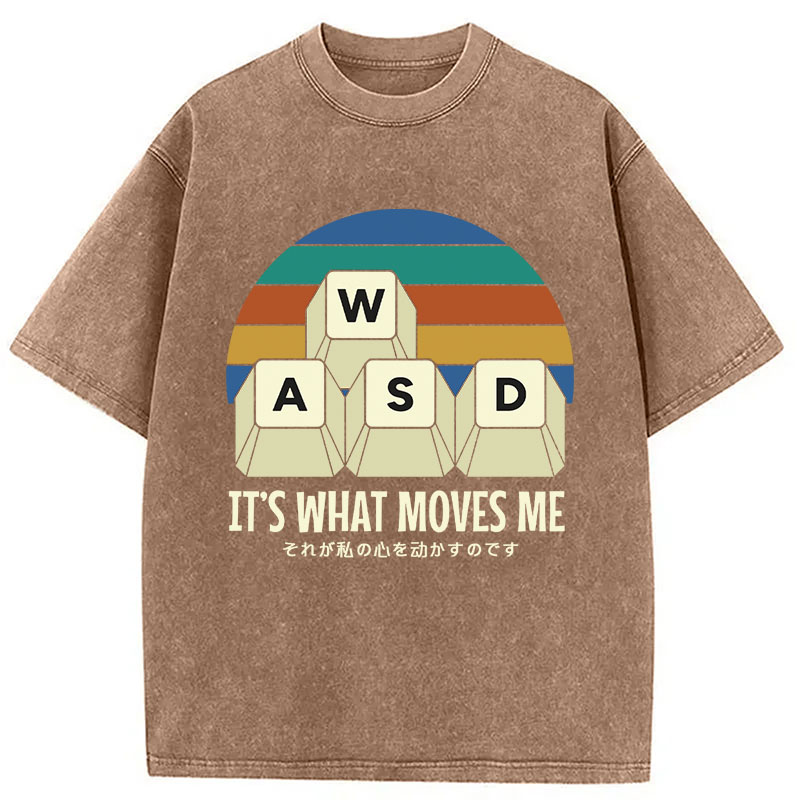 Modecanvas WASD PC Gamer DTG Printing Washed T-Shirt