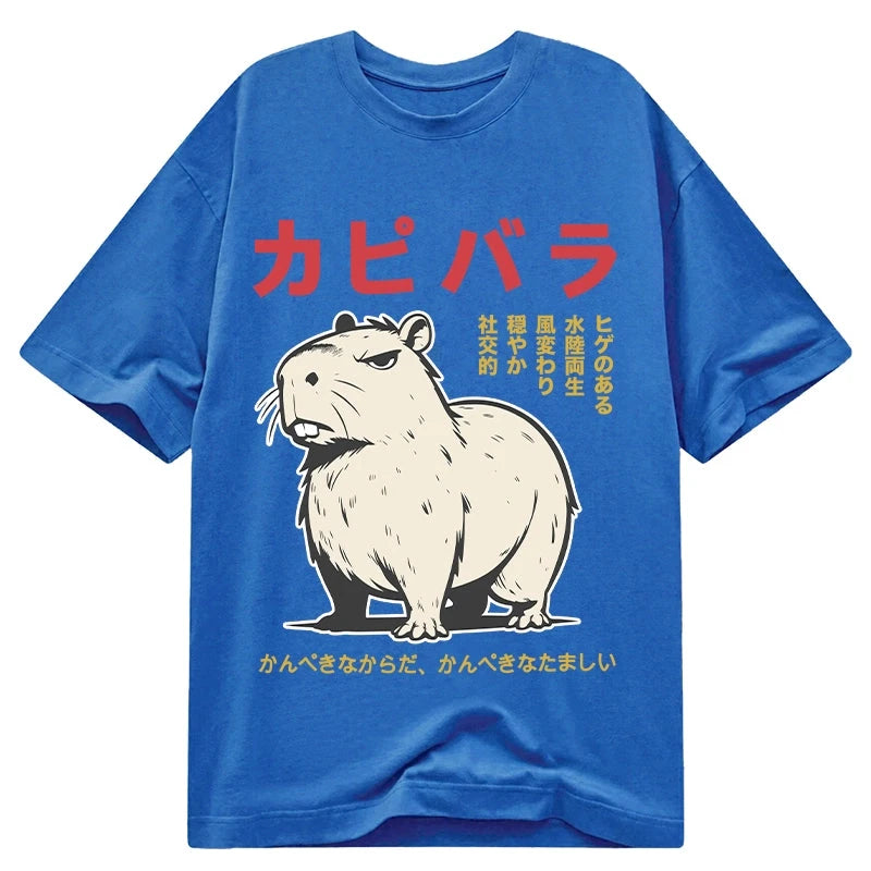 Modecanvas Angry Capybara Japan DTG Printing Classic T-Shirt-modecanvas