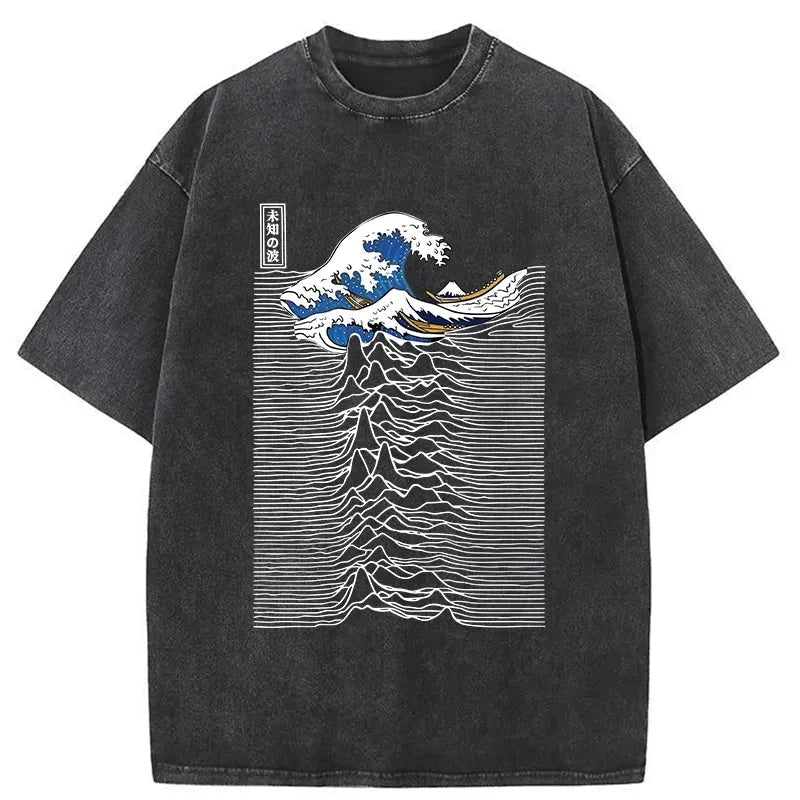Modecanvas Music And Waves Washed T-Shirt