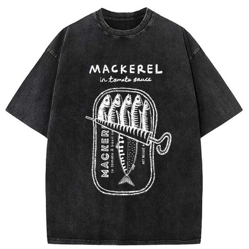 Modecanvas Mackerel In Tomato Sauce Washed T-Shirt