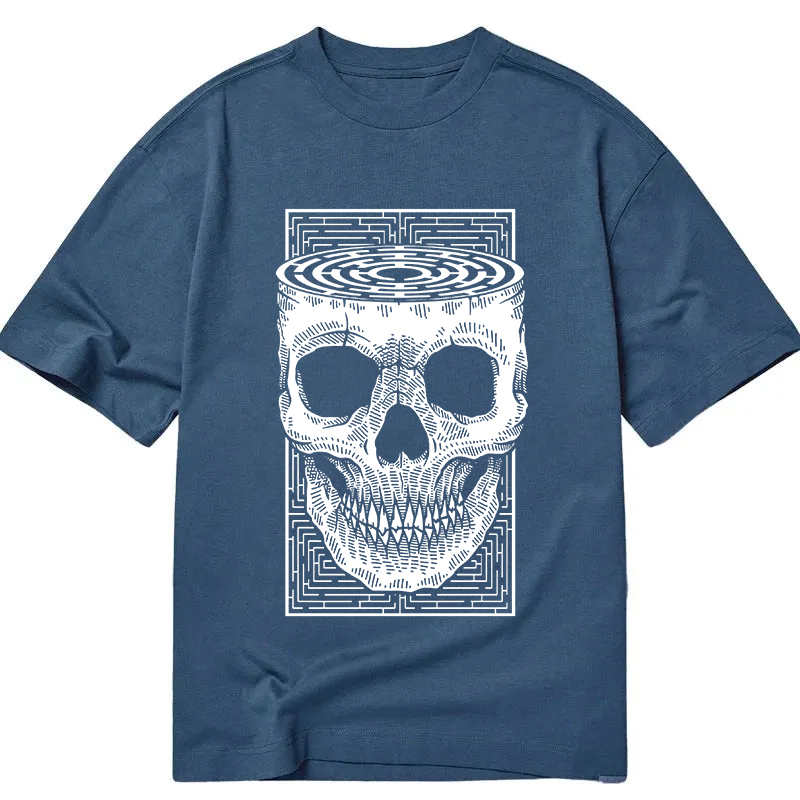 Modecanvas Horror Skull DTG Printing Classic T-Shirt-modecanvas