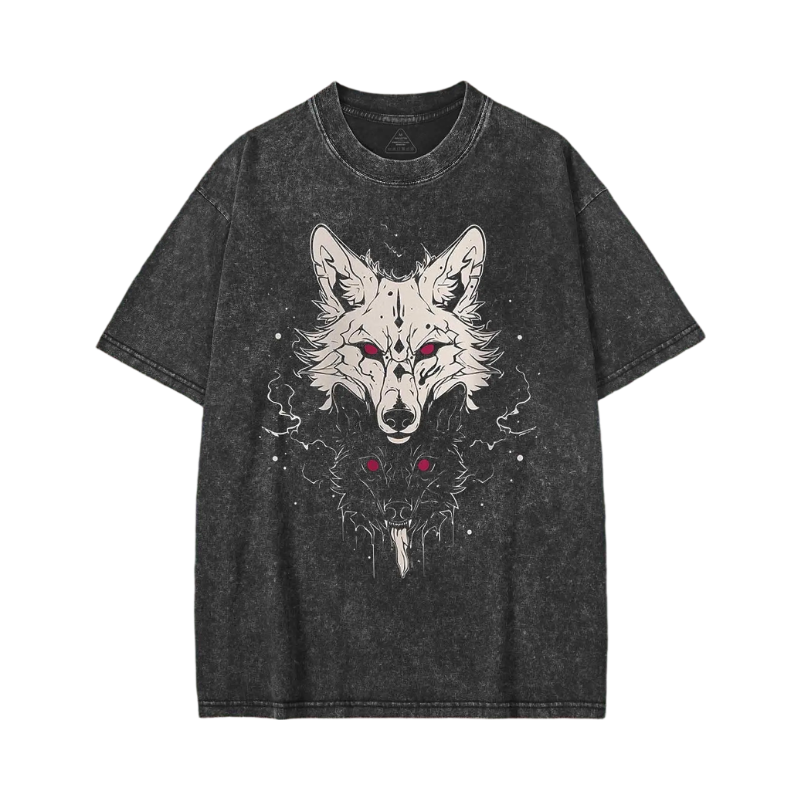 Modecanvas Horror Werewolf Washed T-shirt