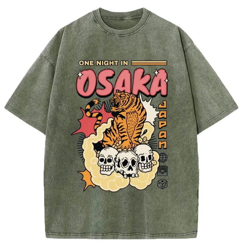 Modecanvas Osaka Tiger Washed T-Shirt