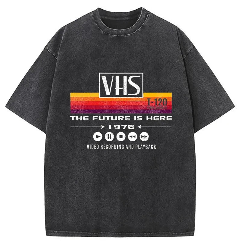 Modecanvas The Future Is Here Japanese Washed T-Shirt-modecanvas