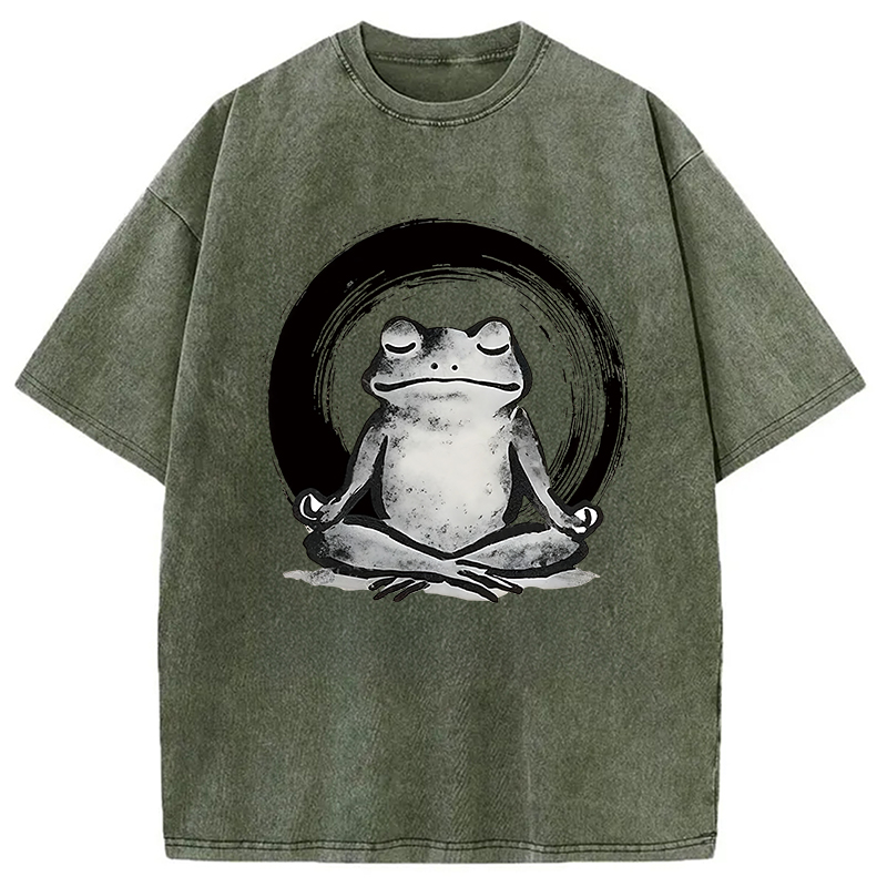 Modecanvas Zen Frog Japan Washed T-Shirt