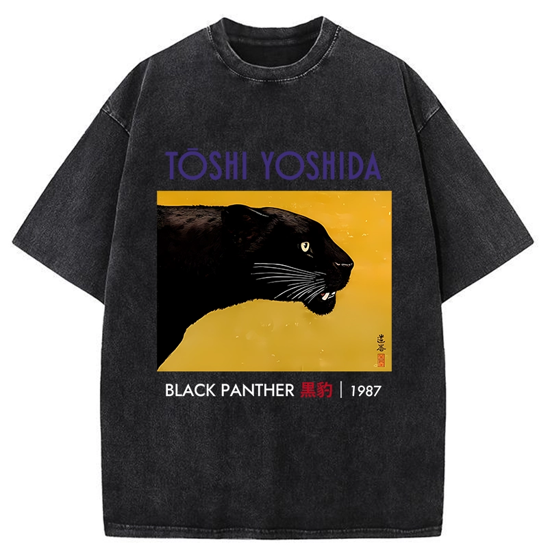 Modecanvas Black Panther Washed T-Shirt