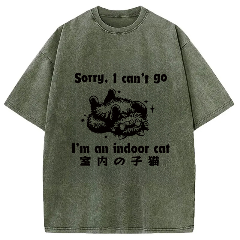 Modecanvas House Cat Washed T-Shirt