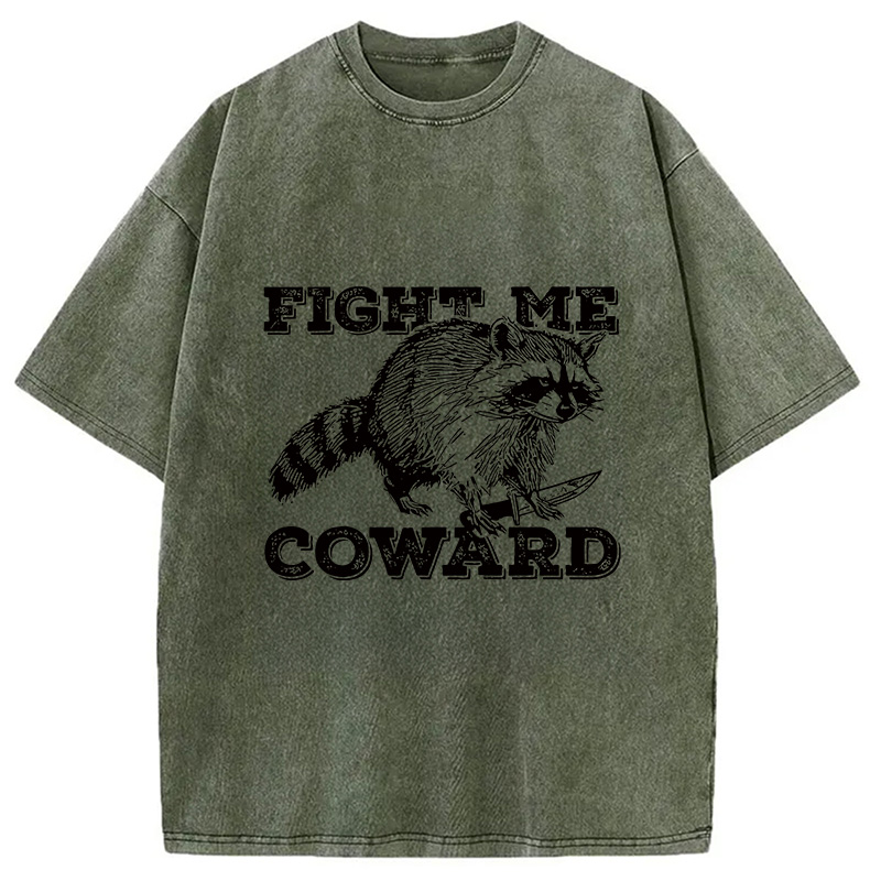 Modecanvas Raccoon With A Knife Washed T-Shirt
