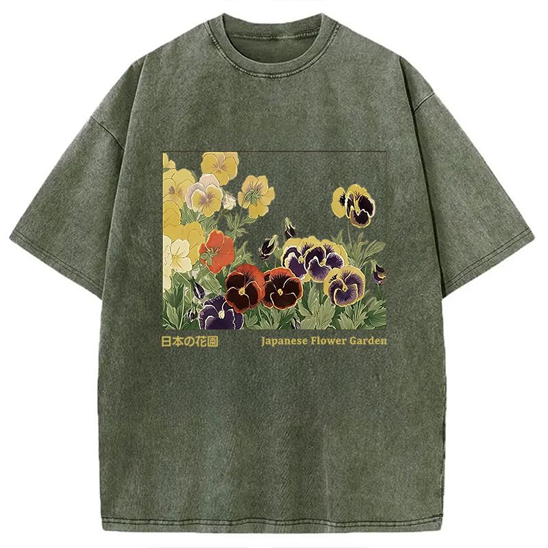 Modecanvas Beautiful Garden Washed T-Shirt