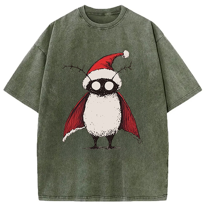Modecanvas Mothman Christmas Washed T-Shirt