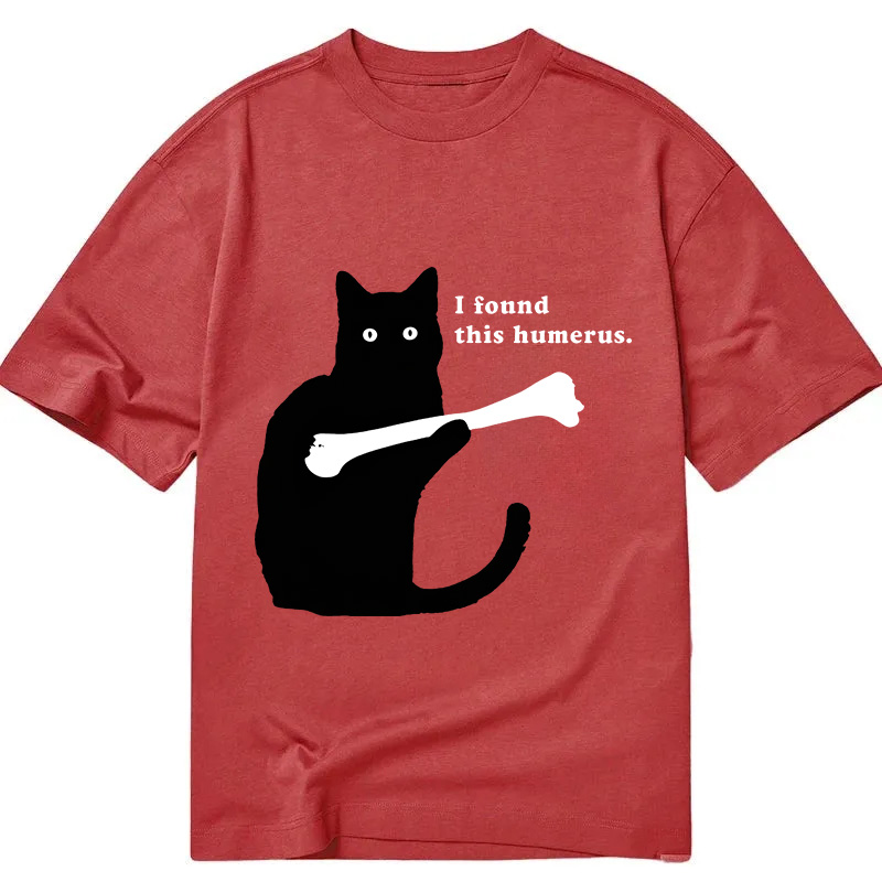 Modecanvas Cat Finds Human Bones DTG Printing Classic T-Shirt-modecanvas