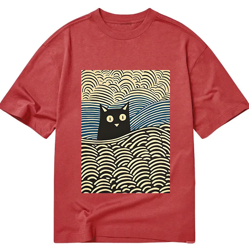Modecanvas Kawaii Cat Japanese DTG Printing Classic T-Shirt-modecanvas