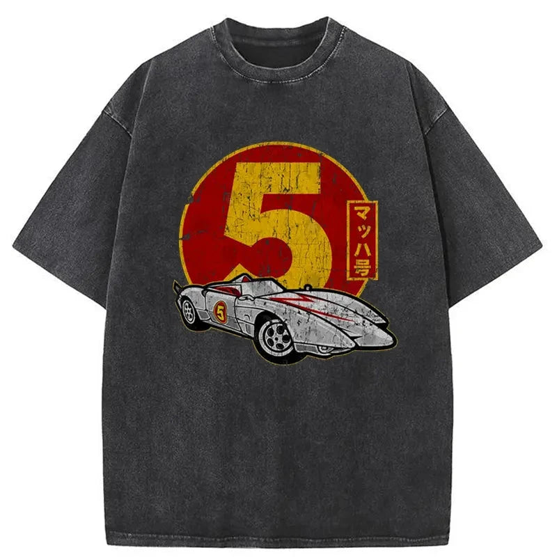 Modecanvas Speed Racer Japan Washed T-Shirt-modecanvas