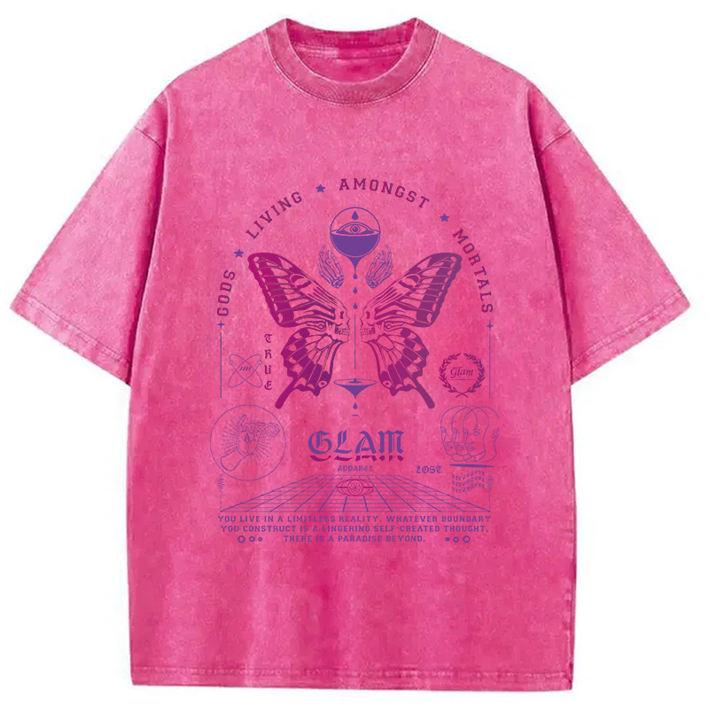 Modecanvas Butterflies Living Among Us Washed T-Shirt