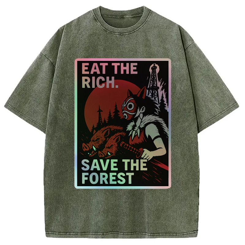 Modecanvas Eat The Rich Washed T-Shirt