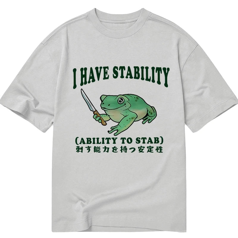 Modecanvas Mentally Stable Assassin Frog DTG Printing Classic T-Shirt-modecanvas