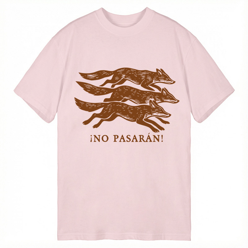 Modecanvas No Pasaran! Anti-Fascist Fox DTG Printing Classic T-Shirt