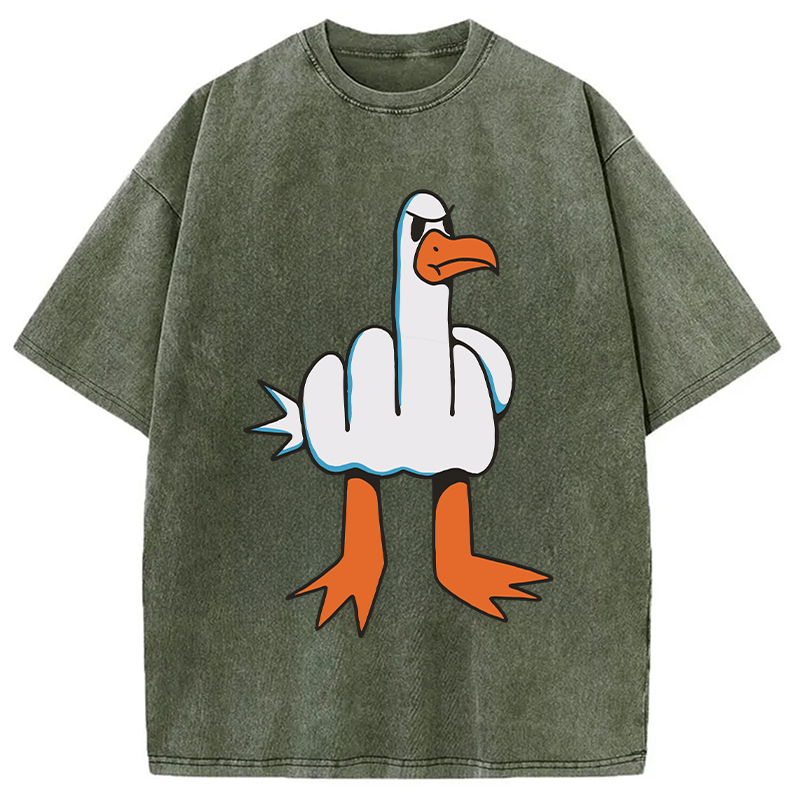 Modecanvas Rude Seagull Washed T-Shirt