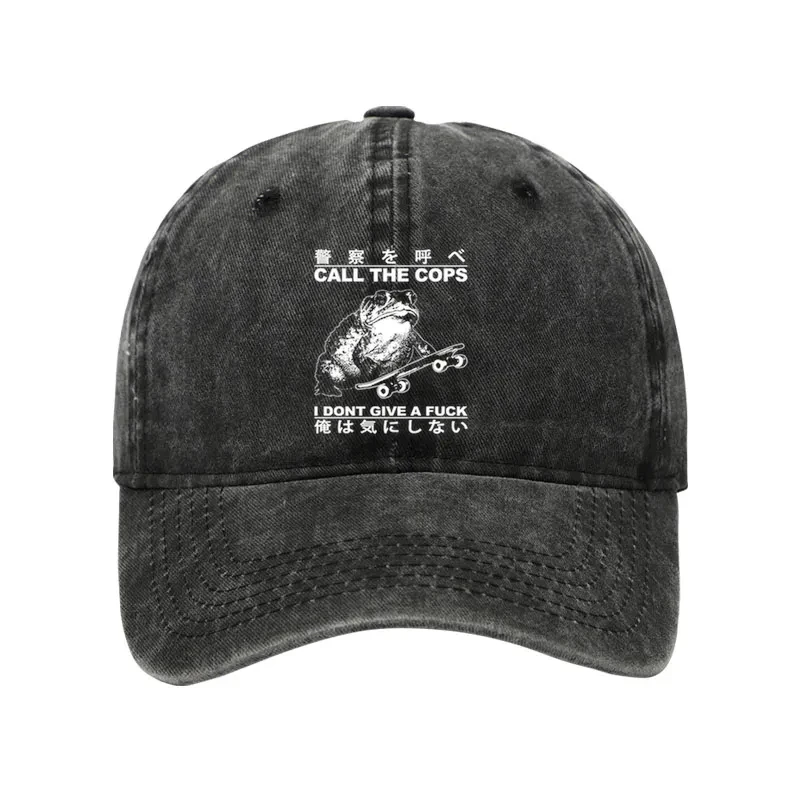 Modecanvas I Don't Care Washed Cap-modecanvas