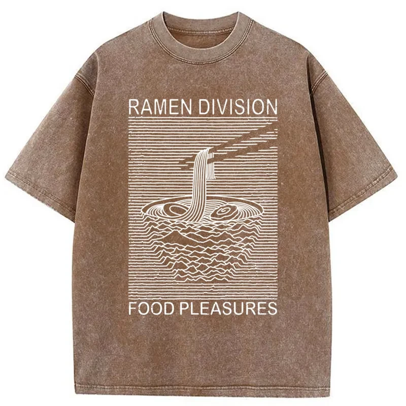 Modecanvas Ramen Division Food Pleasures Washed T-Shirt