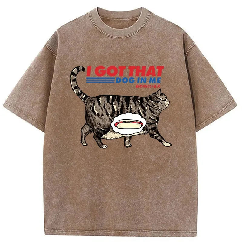 Modecanvas I Got That Dog In Me Japan Washed T-Shirt-modecanvas