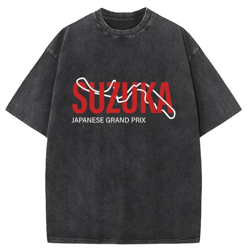 Modecanvas Japanese Suzuka Grand Prix Washed T-Shirt
