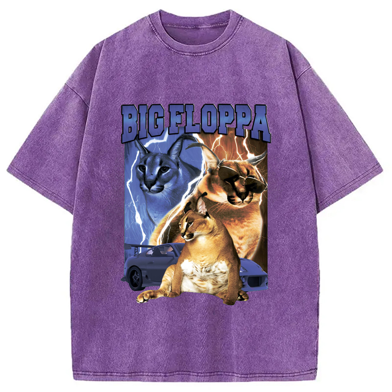 Modecanvas BIG FLOPPA VINTAGE RAP Washed T-Shirt